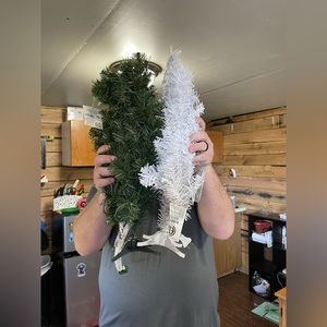 Mini Christmas trees and skirts